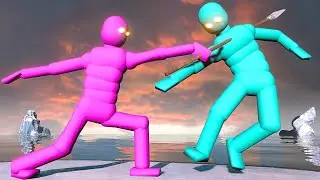 Smart AI fights in Realistic Sandbox Simulations! (with Active Ragdoll Physics)