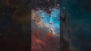 The Pillars of Creation in the Eagle Nebula #astronomy #space #youtubeshorts #shorts