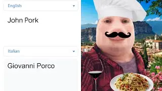 John Pork in different languages meme