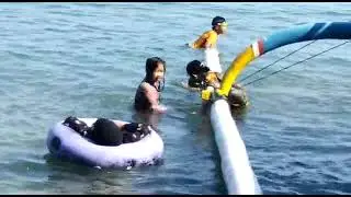 NGINTIP SISWA RENANG RENANG DI PANTAI PASIR PUTIH SITUBONDO