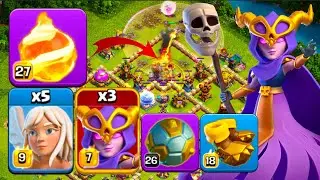 How To Warden Walk Fireball TH16 Super Witch Legend League Attacks! Clash of Clans
