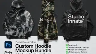 Mock Up Templates: Custom Hoodie Mockup Bundle
