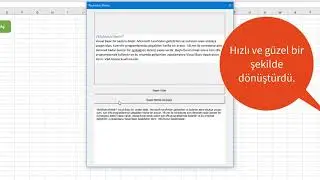 Excel ile Resim Dosyasını Metne Çevirmek