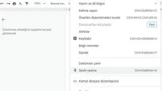 Google Dokümanlar ile Sesli Yazma