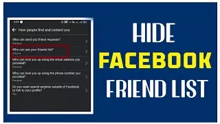 How to hide facebook friend list | Tech News