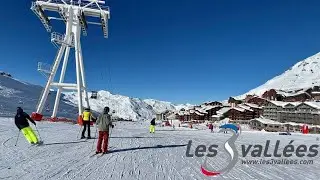 4K - Ski ASMR - Courchevel to Val Thorens ski trip !  The World largest Ski area ! French Alps 🇫🇷