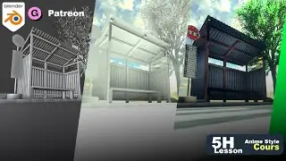 Anime style in Blender course | Bus Stop Remake