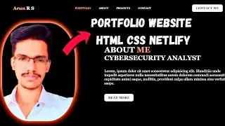 Complete Portfolio Website Using HTML CSS NETLIFY 2024 || #freetech #html #css