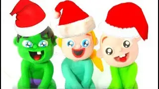 Superhero Babies Open Christmas Presents Play Doh Cartoons w/ Frozen Elsa Hulk Spiderman Stop Motion