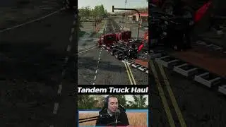 This Is NOT How You Tandem Haul a Truck | Farming Simulator 22 #shorts