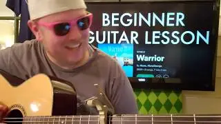 How To Play Warrior by AlunaGeorge on Guitar // easy guitar tutorial beginner lesson easy chords