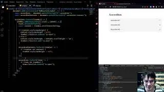 Как сделать аккордеон секцию на Javascript?
