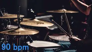 90 Bpm Blues Shuffle Beat Drum Track Bateria | Swing Eighth Notes Groove