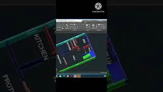 3d room draw in autocad #shorts