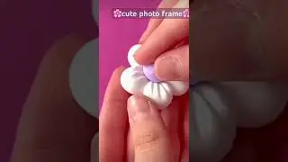 Clay art flower cat photo frame 