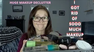 HUGE MAKEUP DECLUTTER!! I GOT RID OF SO MUCH MAKEUP