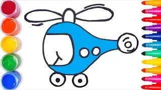 Bolalar uchun Vertolyot rasm chizish | How to draw a helicopter for
