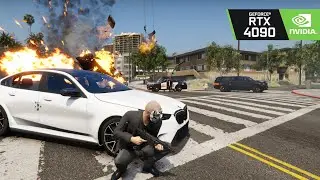 GTA 5 [RTX4090] Ultimate Graphics Mod Combination - BMW M5 G90
