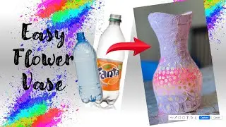 HOW TO MAKE FLOWER VASE FROM PLASTIC BOTTLE DIY | Best Out of Waste DIY | Looks like real!!!