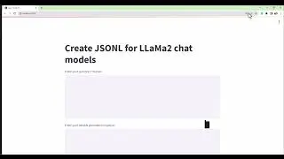 How to Create JSONL for LLaMa2 Chat Models with Streamlit