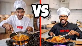 Veg vs Non-Veg Food cooking Challenge