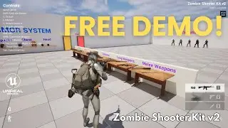 FREE DEMO DOWNLOAD! Zombie Shooter Kit v2 - UNREAL ENGINE 5