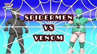 Spider man Vs Venom Finger Family in 3D - Epic Battle Nursery Rhymes for Children