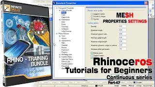 Mesh properties settings | Rhino Tutorials for beginners | Rhinoceros 3D | Part 47