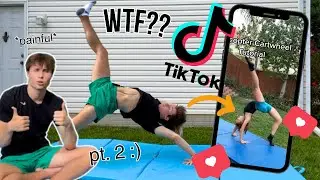 Trying TIKTOK Gymnastics Tutorials...AGAIN!!