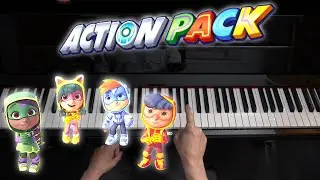 Action Pack Theme Song - Piano Tutorial