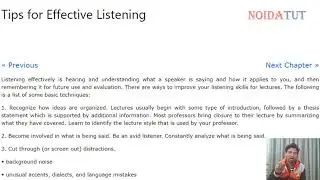 Tips for Effective Listening