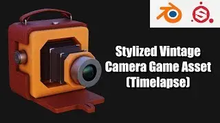 Stylized game asset SpeedArt - Vintage Camera (Blender 2.8, Substance Painter)