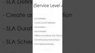 Service level agreement 