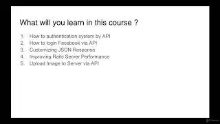 RESTful API with Ruby On Rails 5 - learn Ruby on Rails