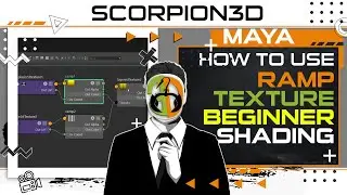 MAYA FOR BEGINNER, RAMP TEXTURE NODE IN HYPERSHADE START TEXTURING WINDOWS SNOWBALL