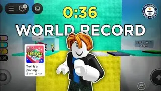 Roblox Troll is a Pinning Tower 2*World Record *Speedrun! (0:36) #aligame-15