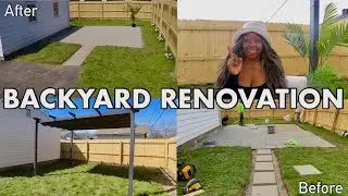BACKYARD RENOVATION EP:3 NEW STEPPING STONES & PATIO INSTALL I NEW PERGOLA |NEW OUTDOOR SPRING DECOR
