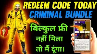 🤩Redeem code criminal bundle in free fire | today 2021 | fa gamer