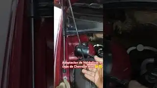 Una Chimba 🤯Adaptación de gatos para sostener el capo de Chevrolet Aveo #hermoso #chevrolet #aveo
