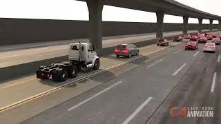 Big Rig Crashes Into Mini-van (Forensic Animation)