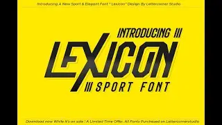 Lexicon FREE FONTS For Headings/Posters/Titles