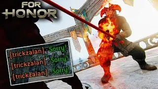 Toxic player fails epicly at griefing Demon Raider [For Honor]