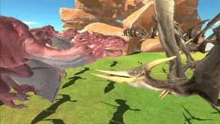 10 Wyvern VS 40 Pteranodon 😱😱 - animal revolt battle simulator | ARBS SIMULATOR