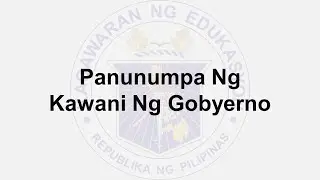 Panunumpa Ng Kawani Ng Gobyerno (DepEd)