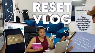 JUNE MONTHLY RESET ✨: being productive, personal June goals, cleaning & organising | We're back! 💕
