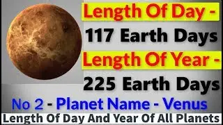Length Of Day And Year Of All The Planets