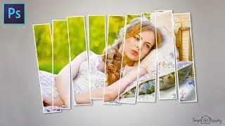 How to Create Vertical Panels Easily | Fantacy Photo College Effect | Adobe Photoshop CC