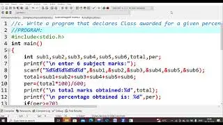 3. Percentage of Marks | C Programming Language LAB  | PPS LAB | JNTU | Autonomous