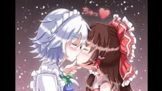 (mmd) kissing the touhou girls