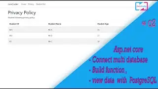 Tips -#02  | Build function | multi database | view data  in ASP.NET CORE